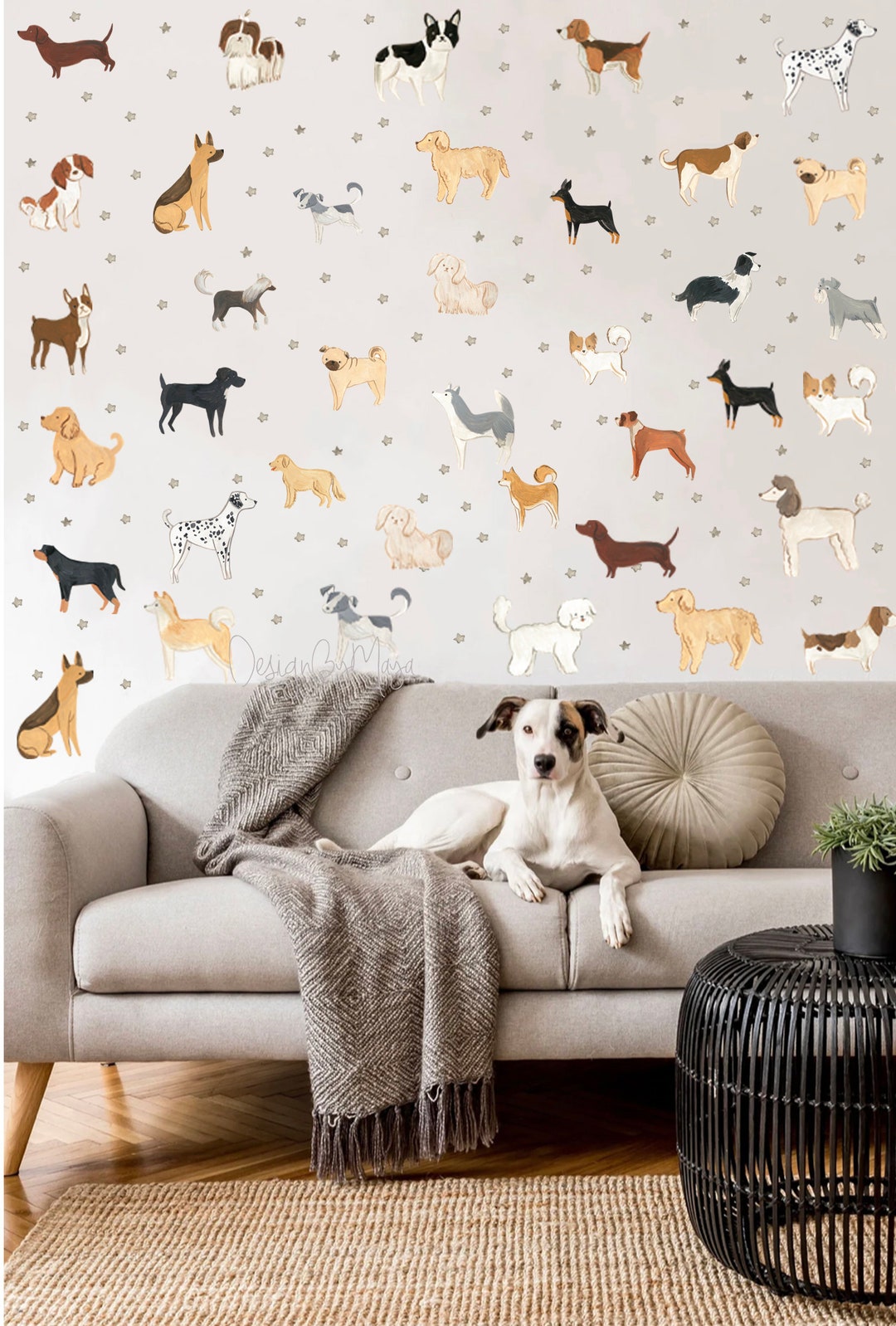 Dogs Decals, Dogs Decor, Nursery Wall Decals, Dogs Decals, Baby Wall