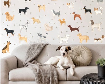Dogs decals, Dogs decor, Nursery Wall Decals, Dogs Decals, Baby Wall Decor, Kids Decals, puppies Decals, Nursery Decor, Dog wall stickers