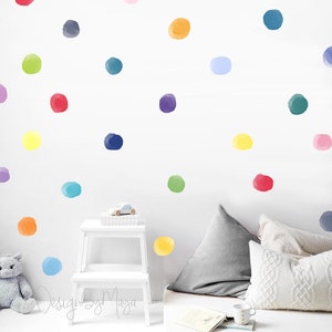 Rainbow Confetti Polka Dot, wall decals kids Room, Nursery wall decal, polka dot sticker, Polka dots art, baby room decals, polka dot decals