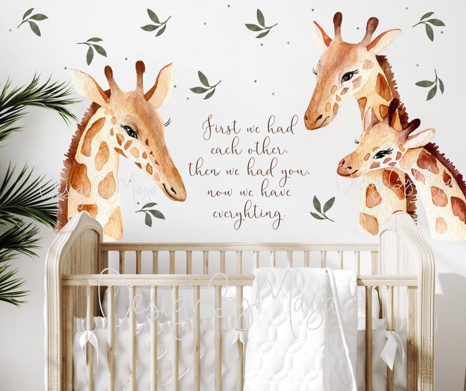 Giraffe Wall Decal Baby Room Nursery Decor Safari Room Decor - Etsy