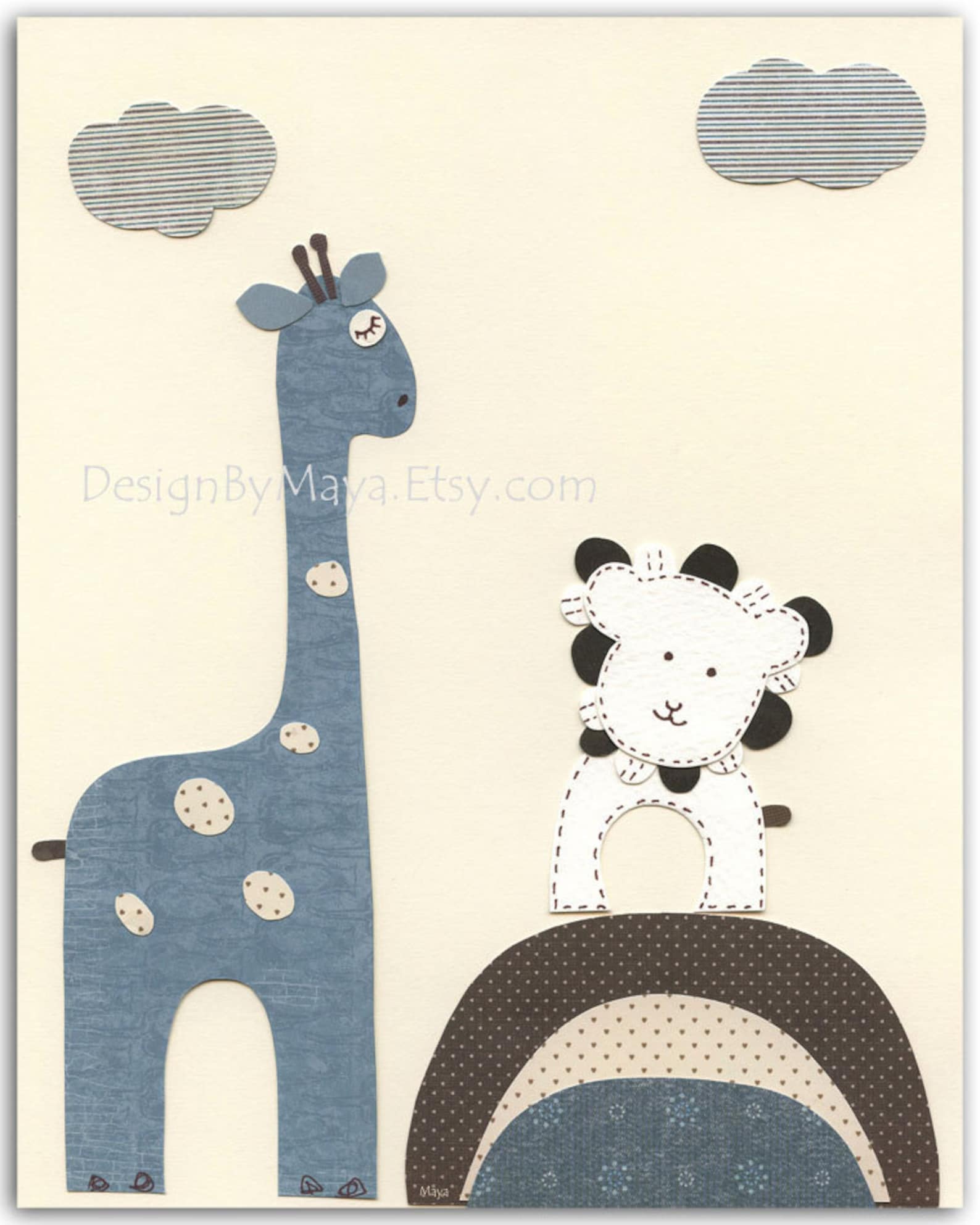 Baby Boy Nursery Wall Art Print Baby Boy Room Mommy and Baby Etsy