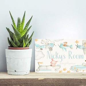 transportation decor, baby boy room decor, boy nursery, baby boy Door sign Wall Art, Personalized room sign, kids room art Baby room decor