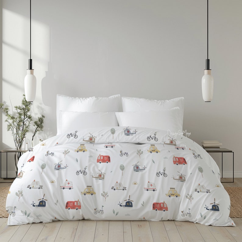 Safari Kids Comforter, Whimsical Forest Duvet, Woodland Theme Bedding