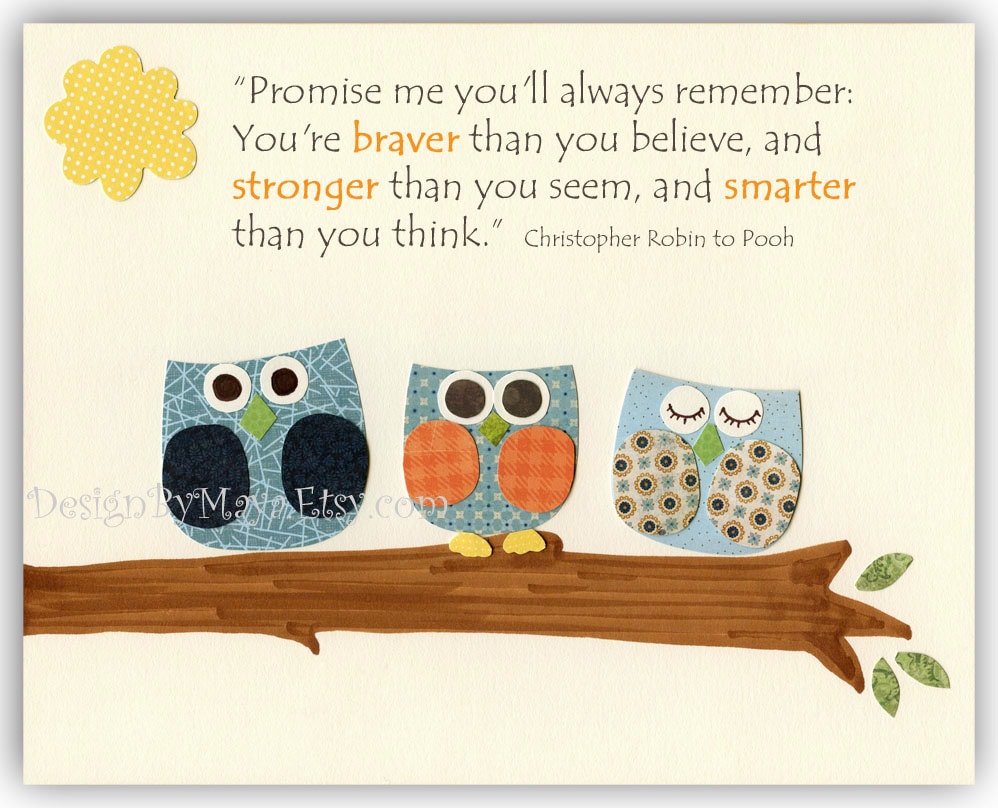 Nursery wall art print, Baby boy room decor, kids wall art decor, owl…
