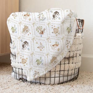 Diese Decke für Babys im Vintage-Stil eignet sich für Babys als Decke, Weltkarte, Weltkarte, Kinderzimmer Dekor