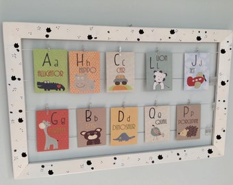 Alphabet Cards, A to Z Animal Alphabet Flash Card, Nursery Wall art, Alphabet Fine Art Print ABC Card, Nursery decor, Baby room wall decor