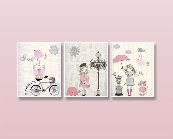 Nursery Art Baby Room Decor Baby Girl Nursery Wall Art Paris Etsy