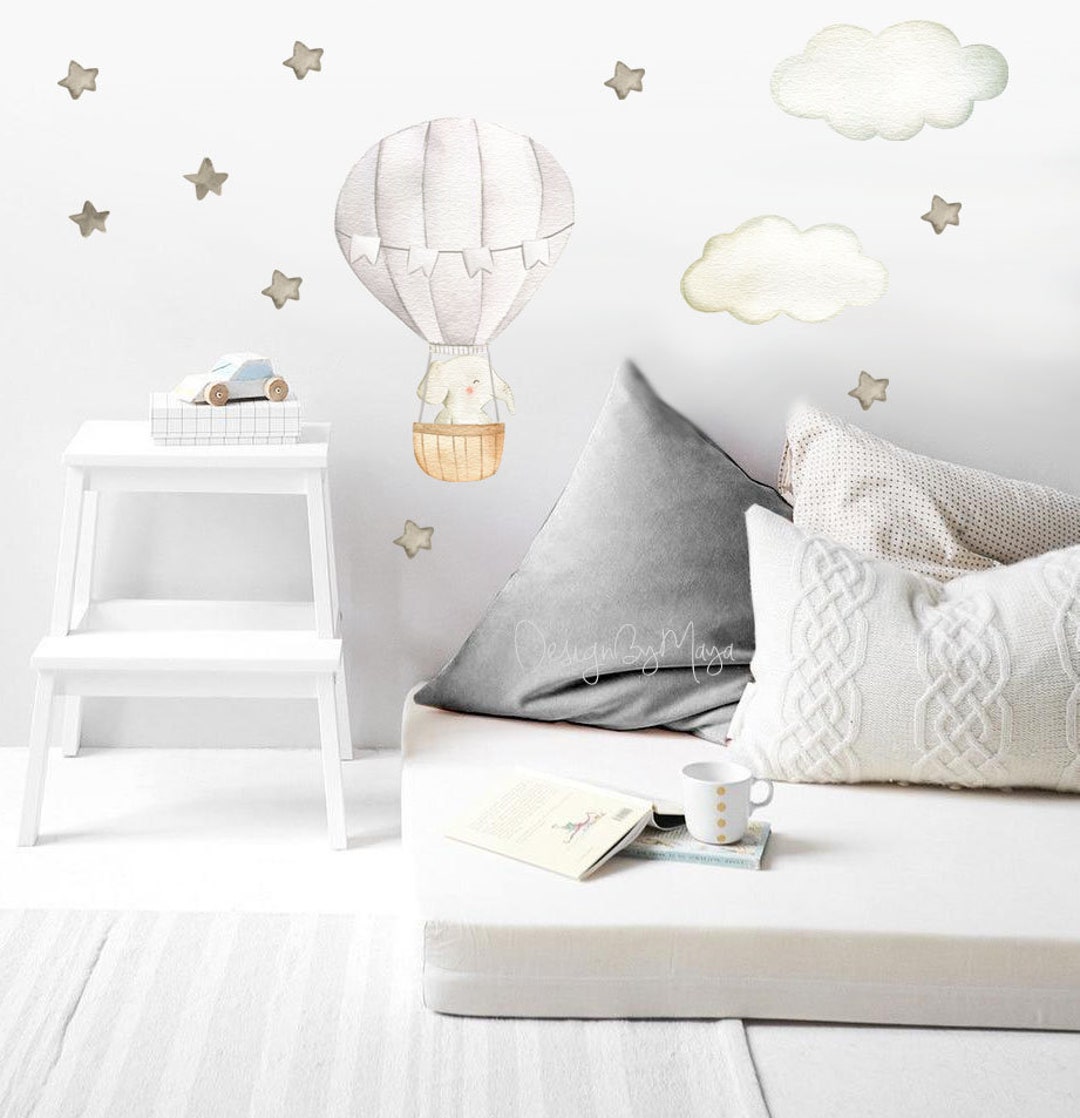 Hot Air Balloon Decor, Nursery Decals, Nursery Wall Decals, Hot Air