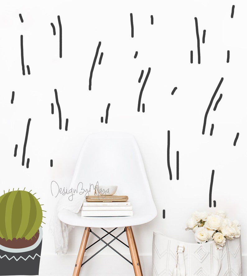 Modern Wall Art Scandinavian Art Boho Wall Decal Line Etsy