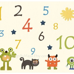 Monster Nursery Wall Art Baby Nursery Decor Kids Room Decor Kids Room Monsters Wall Art Set 5 Prints Blue Green Yellow Orange Red Boo Grrrr image 5