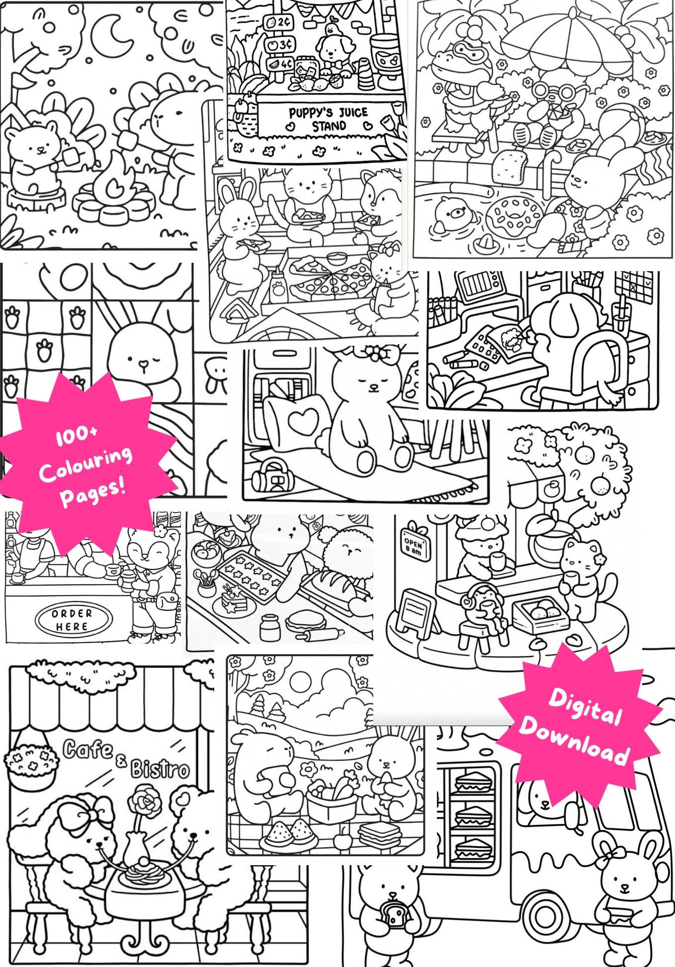 100+ Colouring Pages Book Digital Instant Download Document - Etsy