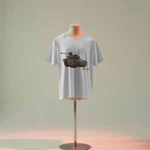 M2A3 Bradley Infantry Fighting Vehicle T-Shirt Digital Download PNG, &quot;Move Fast, Shoot Fast&quot; Military Humor Design