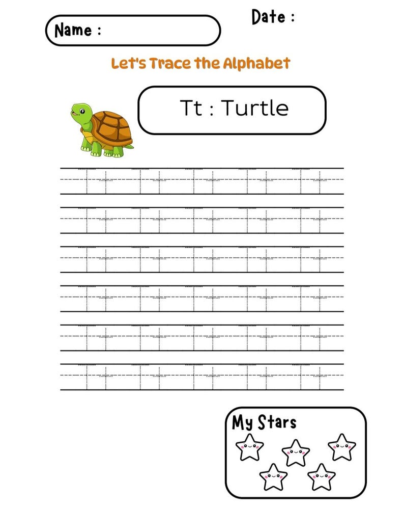 Alphabet Tracing Worksheets for Kids | ABC Writing Practice | Preschool ...