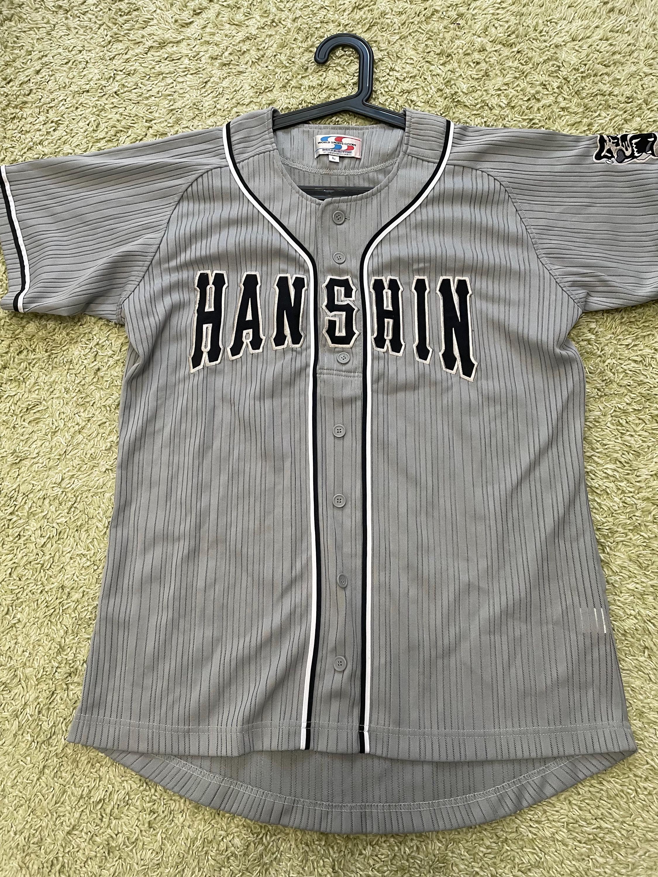 Hanshin Tigers ストライプユニフォーム Sサイズ　ネイビー highground_c6-0006
