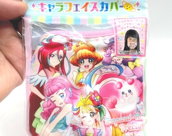 tropical-rouge precure kids face masks set of 2 japanese anime kawaii pink unused new official japan merch girls cosplay precure BANDAI rare