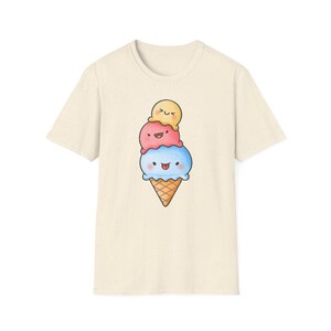 Cute Ice Cream Graphic Tee for Summer Fun, Retro T-Shirt, Gift for Food Lovers, Cute Summer Top, Ice Cream Lover Shirt