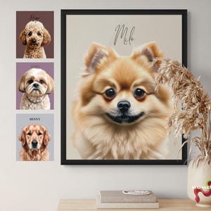 Custom Pet Portraits Using Pet Photo Personalized Digital Dog Portraits Cat Portraits Custom Dog Portraits Custom Pet Art Pet Drawing Poster