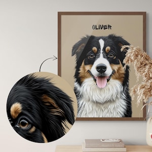 Custom Pet Portraits Using Pet Photo Personalized Digital Dog Portraits Cat Portraits Custom Dog Portraits Custom Pet Art Pet Drawing Poster