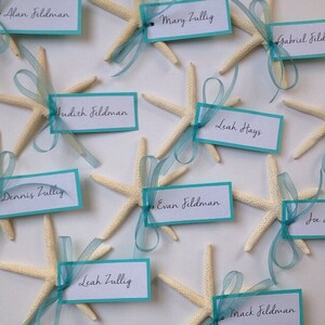Seestern eskortieren Card, Starfish Tischkarte, Beach Escort Card, Strand Hochzeit Dekorationen, Destination Hochzeiten