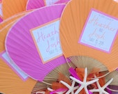 Paddle Fan with Starfish, Beach Wedding Program