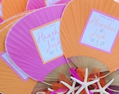 Paddle Fan with Starfish, Beach Wedding Program