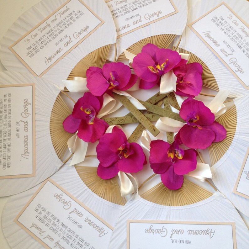 wedding ceremony paddle fans