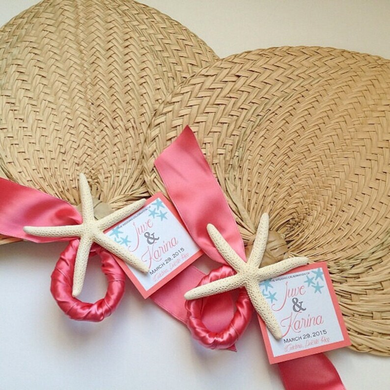 raffia fans wedding