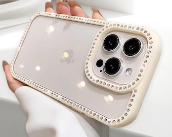 iPhone-hoesje helder strass: siliconenrand, beschermhoes