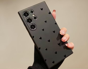 Cute Black Hearts Phone Case for Samsung Galaxy