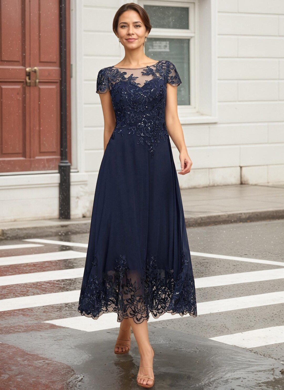 inexpensive cocktail dresses Royal/Silver Bridesmaid Dresses-Inexpensive Lenovia 5213 Slit Long Red Carpet ROYAL / SILVER / M main image 0