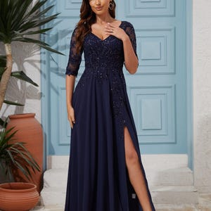 Plus Size Burgundy Mother of the Bride Dress