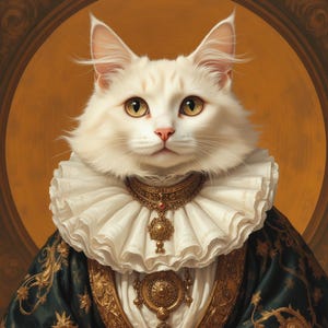 Custom Pet Portrait - Renaissance Royal Style from Photo - Personalized Dog & Cat Art, Unique Memorial Gift
