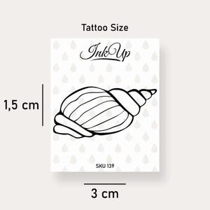 Tatuaje temporal de concha