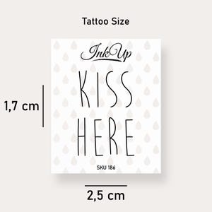 Temporary Tattoo Kiss Here