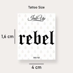 Rebel Tattoo | 2-Week Tattoo | Temporary Tattoo