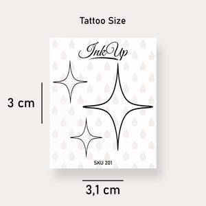 Temporary Tattoo Three Stars