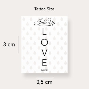 Temporary Tattoo Love