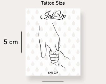 Ouder Kind Tattoo | Set van 2 | 2 Weken Tijdelijke Tattoo | Semi Permanent | Familie Liefde Bijpassende Tattoo