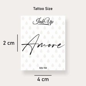 Tatouage Amore | Lot de 2 | Tatouage temporaire (2 semaines)