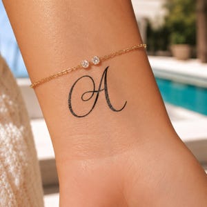 Letter Tattoo | Initial Tattoo A-Z | 2 Week Temporary Tattoo | Semi Permanent | Minimalist Tattoo