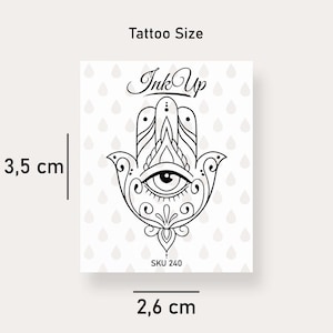 Temporary Tattoo Hamsa Hand