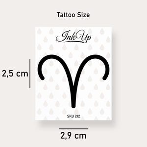 Temporary tattoo zodiac sign Aries