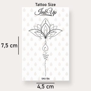 Temporary Tattoo Large Lotus