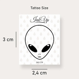 Alien Tattoo | Set of 2 | 2-Week Tattoo | Temporary Tattoo
