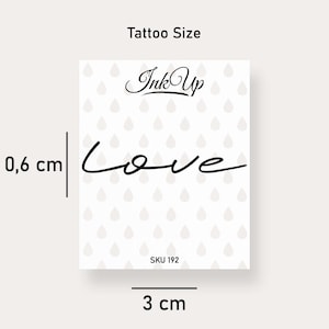 Temporary Tattoo Love