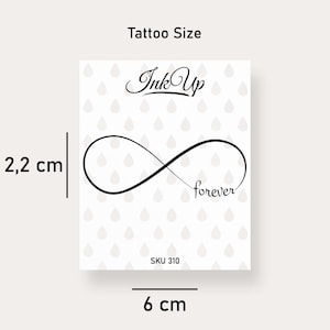 Temporary tattoo infinity sign Forever
