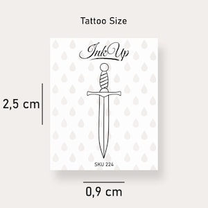Temporary Tattoo Sword