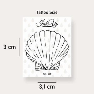 Tatuaje temporal de concha