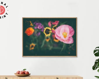 Poppy Print – Moody Floral Photography – Fine Art Wall Decor (Digital Download)