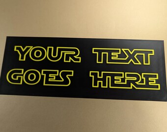 Custom Name Sign - Personalised Wall Sign - Retro Sci Fi Style 3D Printed Text Sign for Bedroom, Office or Man Cave